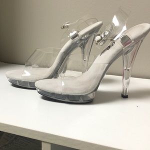 Clear heel fitness competition shoes